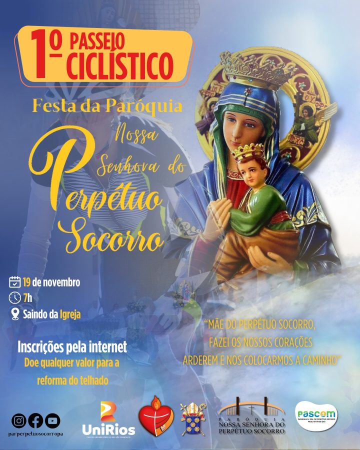 Participe do 1º Passeio Ciclístico da Paróquia Nossa Senhora do