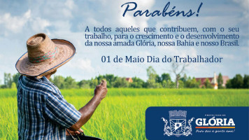 Parabéns! Homenagem da prefeitura de Glória ao Dia do Trabalhador