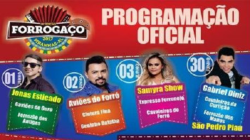 Atrações confirmadas no Forrogaço de Piranhas: Aviões, Jonas, Samyra, GD e muito mais!