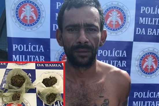Polícia Militar apreende drogas e prende suspeito de tráfico em Paulo Afonso