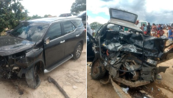 Colisão envolvendo SW4 com placa de Paulo Afonso provoca morte de casal e deixa crianças feridas