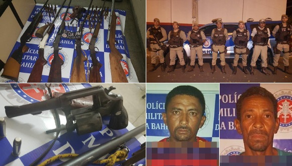 Policiais de Paulo Afonso prendem homens com várias armas na Quixaba em Glória-BA