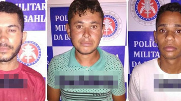 Três são presos acusados de agredir e ameaçar mulher e garota de 16 anos em Glória-BA
