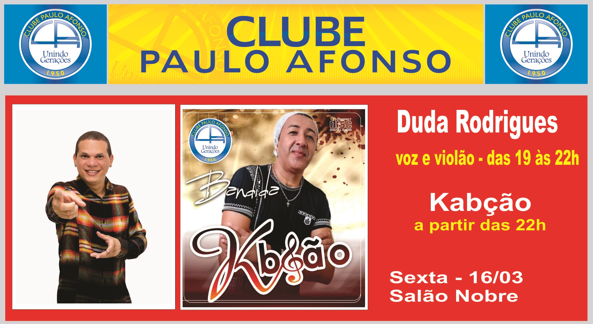 MPB, Pop e Sertanejo movimentam a programação do CPA neste final de semana; confira!