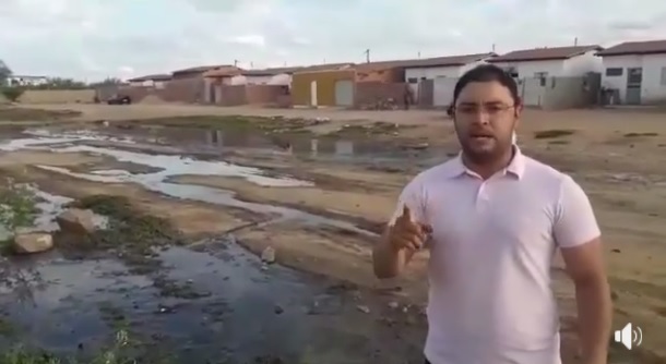 Vídeo do Galinho: “Moradores do Siriema convivem diariamente com o esgoto a céu aberto”