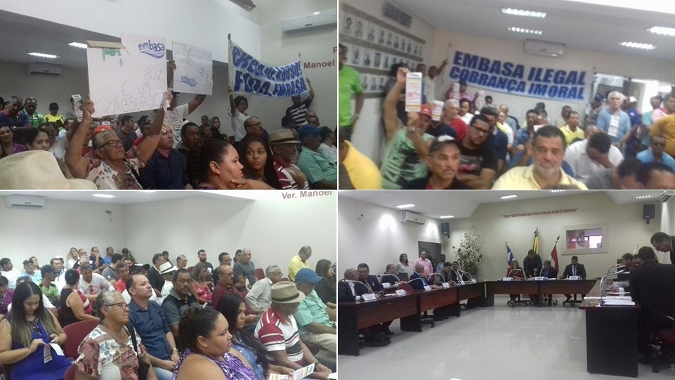 O povo vai à Câmara: Sem votos Luiz de Deus recua e projeto da Embasa é adiado (Fotos e Vídeo)