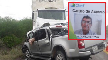 Motorista morre após S-10 colidir com caminhão na BR-423 entre Paulo Afonso e Delmiro