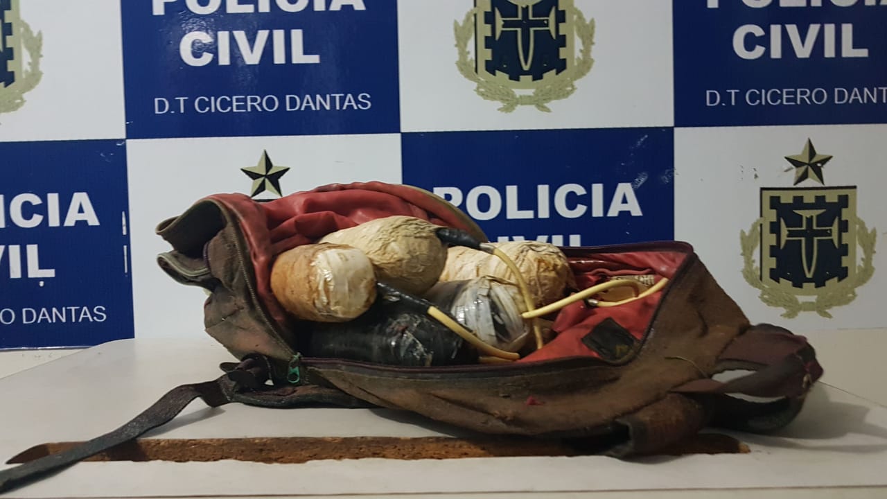 Cícero Dantas: PC apreende explosivos que seriam utilizados para roubar banco