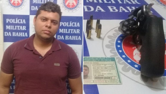 PM apreende revólver e prende suspeito na Operação Varredura em Jeremoabo