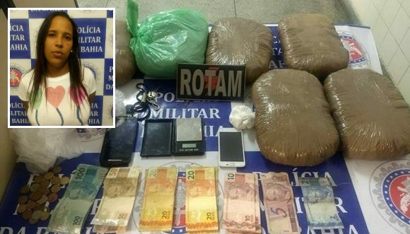 Mulher responsável por distribuição de drogas é presa em Paulo Afonso