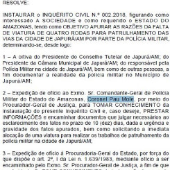 Comandante da PM no AM é chamado de ‘coronel pau mole’ em Diário Oficial