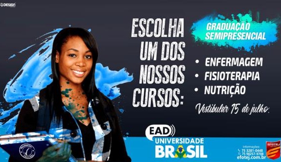 Vestibular 2018.2 EFOTEJ: Graduação Semipresencial em Enfermagem, Fisioterapia e Nutrição