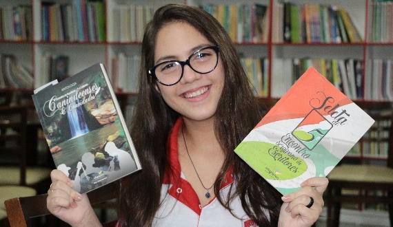 Aluna do Colégio Montessori tem contos publicados no estado de Sergipe