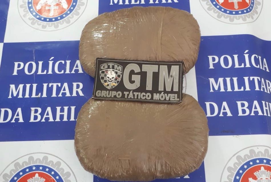Paulo Afonso: PM apreende dois tabletes de maconha com 1kg cada