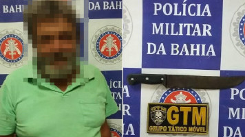Acusado é preso por tentativa de homicídio após desferir golpes de facão em vítima no BTN