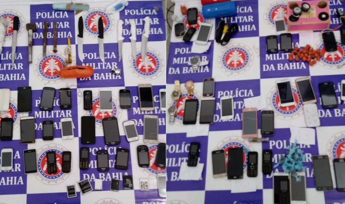 Operação conjunta apreende mais de 50 celulares e 53 trouxas de maconha no presídio de Paulo Afonso