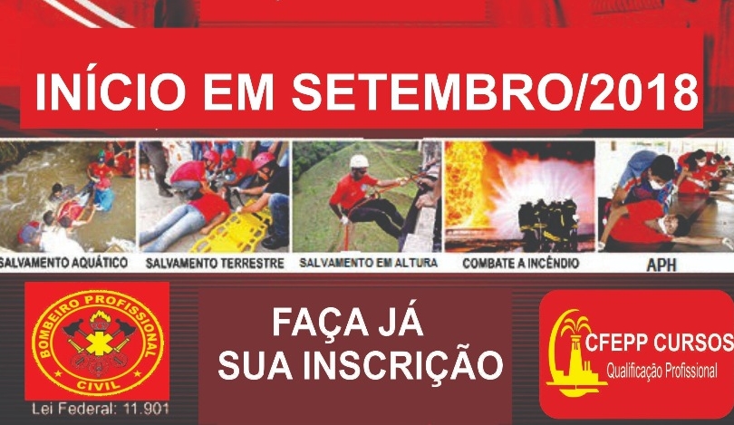 Estão abertas as inscrições para o curso de Bombeiro Civil em Paulo Afonso-BA