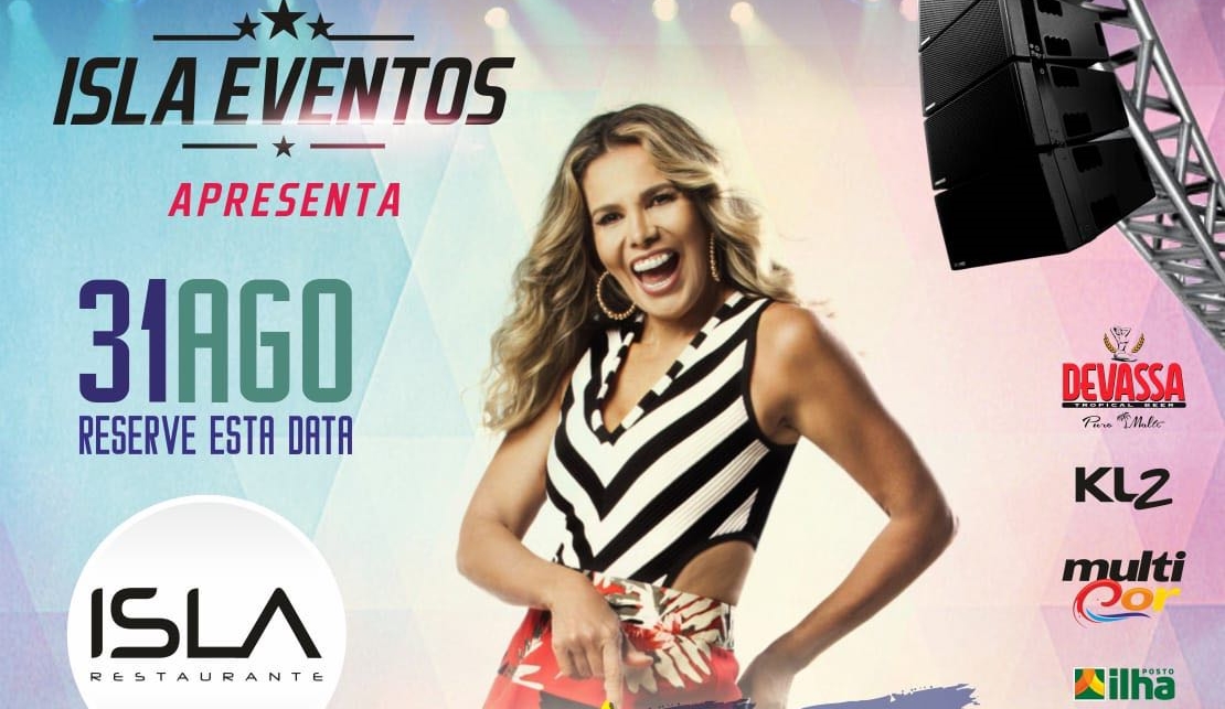 Márcia Freire na Prévia da Copa Vela 2018 no Isla Restaurante; dia 31 de agosto!