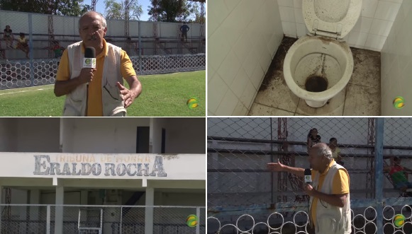 Imprensa de Euclides da Cunha ‘detona’ prefeitura de Paulo Afonso ao mostrar situação deplorável do estádio de futebol