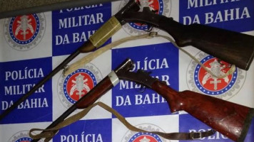 PM apreende armas de fogo na zona rural de Paulo Afonso