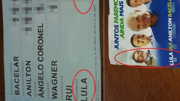 Justiça determina busca e apreensão de “santinhos” com nomes de Lula na Bahia