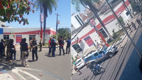 Tensão em Paulo Afonso: Em nota, PM diz que gerente do Bradesco tem artefato preso ao corpo