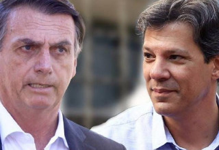 Datafolha para presidente, votos válidos: Bolsonaro, 56%; Haddad, 44%
