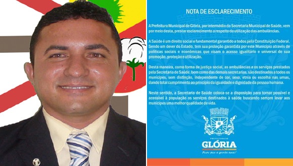 Vereador de Glória-BA pede desculpas após polêmica de áudios no whatsapp; prefeitura emite nota