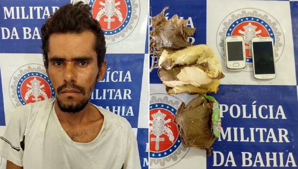 PM intercepta celulares arremessados para dentro do presídio de Paulo Afonso e prende suspeito