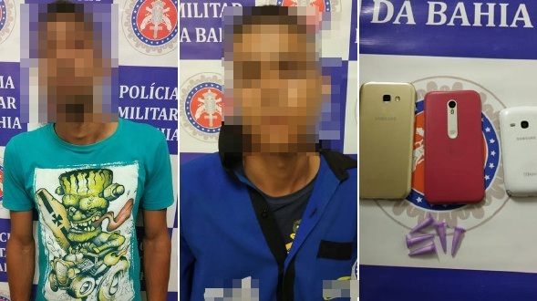 PM recupera aparelhos celulares roubados e prende os dois suspeitos em Paulo Afonso