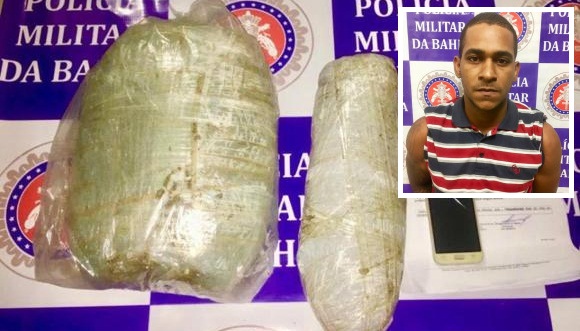 Jovem reincidente é preso com 4kg de maconha em Paulo Afonso