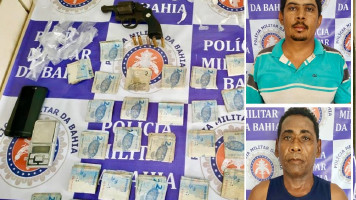 Policiais de Paulo Afonso flagram dois com drogas e arma de fogo em Barra de Tarrachil