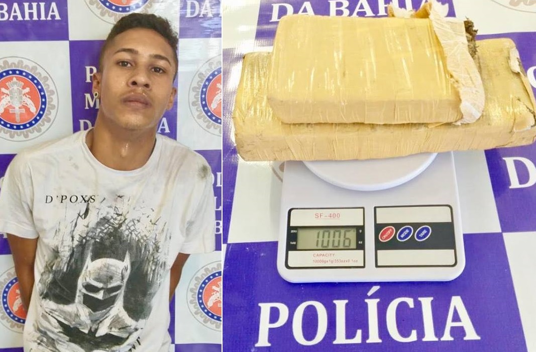 PM prende jovem de 19 anos suspeito de tráfico de drogas em Paulo Afonso