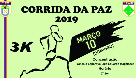 Exército realizará ‘Corrida da Paz 2019’ em Paulo Afonso