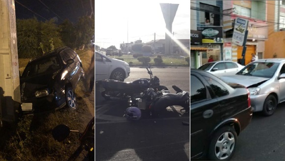 Carnaval tem registro de vários acidentes de trânsito no centro de Paulo Afonso (Fotos)