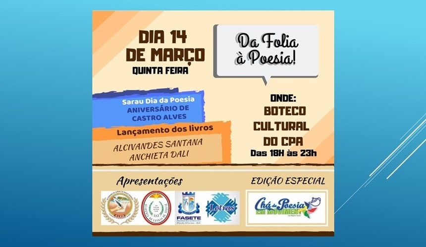 FASETE: Dia da Poesia contará com evento dedicado ao tema