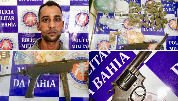 PM apreende jovem com drogas e armas de fogo em Paulo Afonso