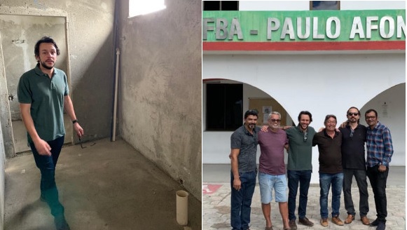 Mário Júnior acompanha obras de suas emendas: refeitório industrial e salas climatizadas no Ifba de PA