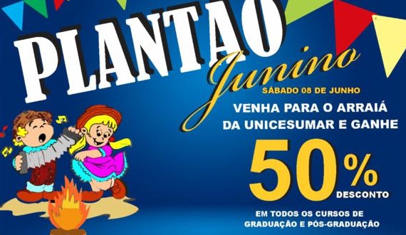 É HOJE! Plantão Unicesumar Paulo Afonso, todos os cursos de graduação e pós com até 50%