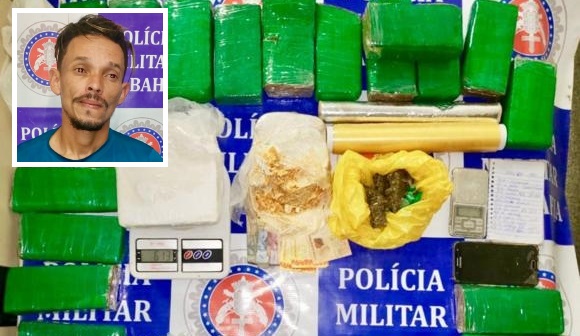 Paulo Afonso: Suspeito de tráfico é preso com mais de 10 Kg de drogas no BTN