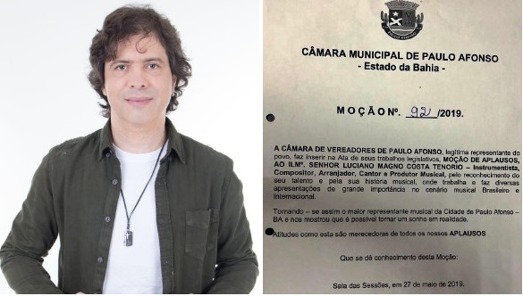 Músico pauloafonsino reconhecido internacionalmente recebe Moção de Aplausos do vereador Jean Roubert