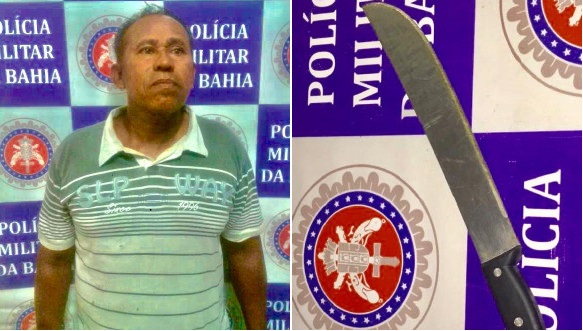 Homem é preso no Jardim Bahia após dar surra de facão na esposa, diz PM