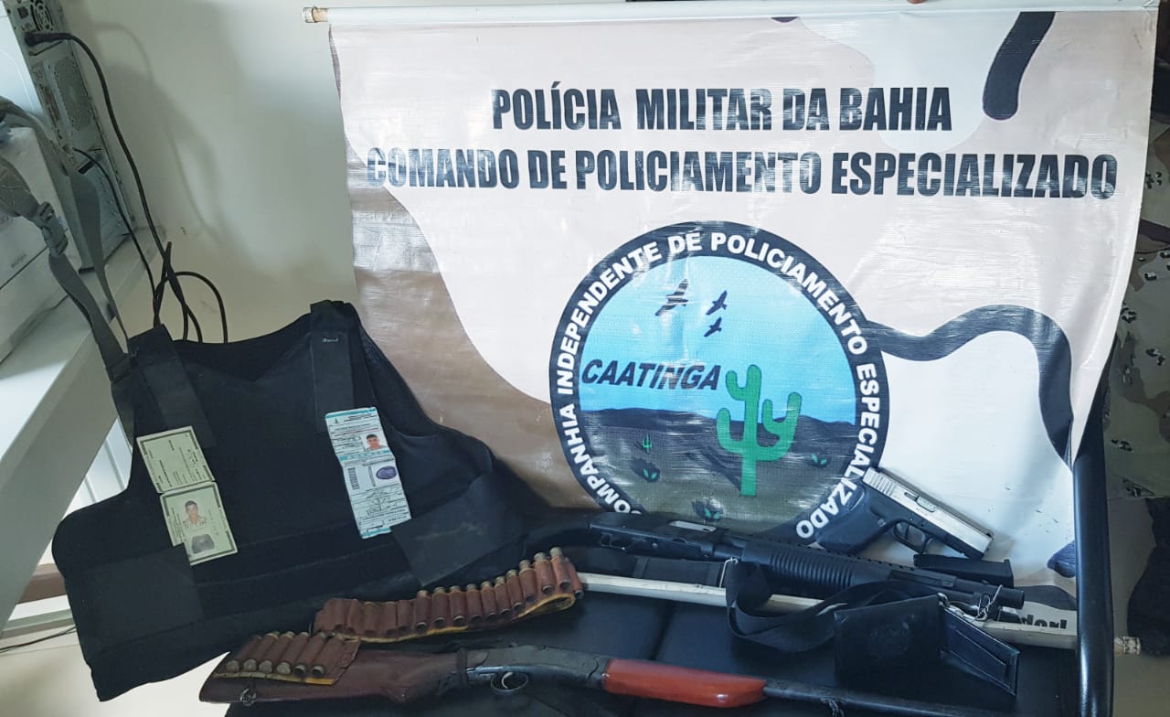 Uauá: Criminoso que ostentava armas e se dizia policial é preso pela Cipe Caatinga