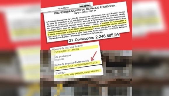 Empresa de família de vereador é contratada pela Prefeitura de Paulo Afonso por mais de R$ 2 milhões