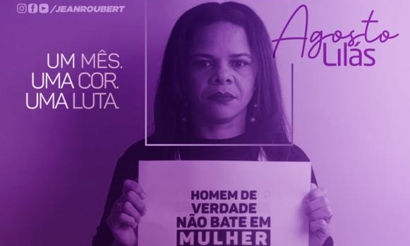 ‘Agosto Lilás’: Vereador Jean Roubert apoia campanha de combate à violência contra mulher