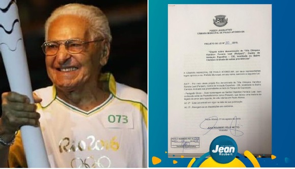 Jean Roubert apresenta PL em homenagem a ‘Periperi’, um dos maiores desportistas de Paulo Afonso