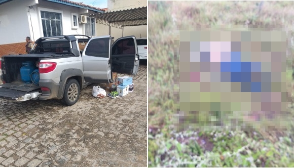 Quadrilha assalta mercadinho, faz dono refém e suspeito morre em confronto com a PM em Santa Brígida