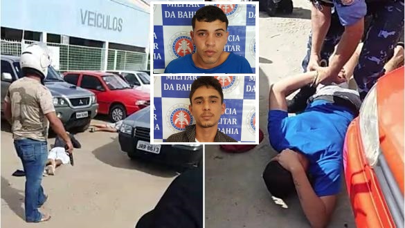 Policial de folga prende assaltantes e evita roubo em frente a antiga loja de veículos de Paulo Afonso