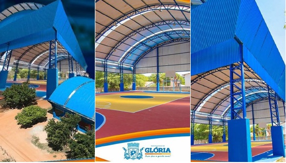 Prefeitura de Glória (BA) convida para inauguração da quadra poliesportiva na Agrovila 01 do Projeto Jusante