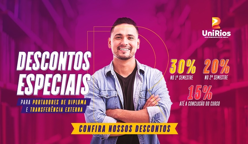 UniRios: descontos para segunda graduação ou transferência externa